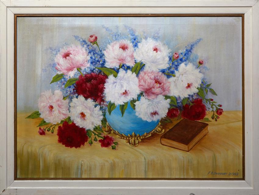 F.B. Davenport (American), "Floral Still Life," 1943, (1 of 4)