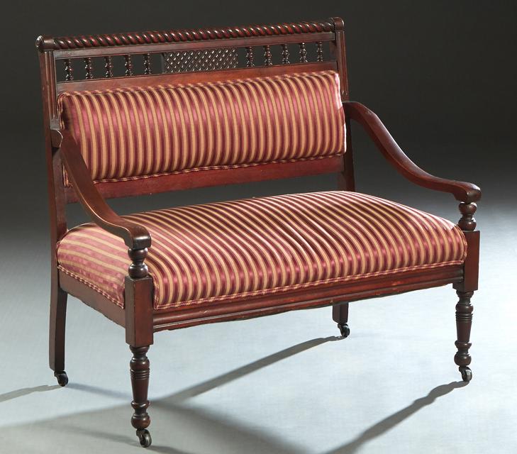 American Carved Mahogany Hall Bench, late 19th c., the (1 of 1)