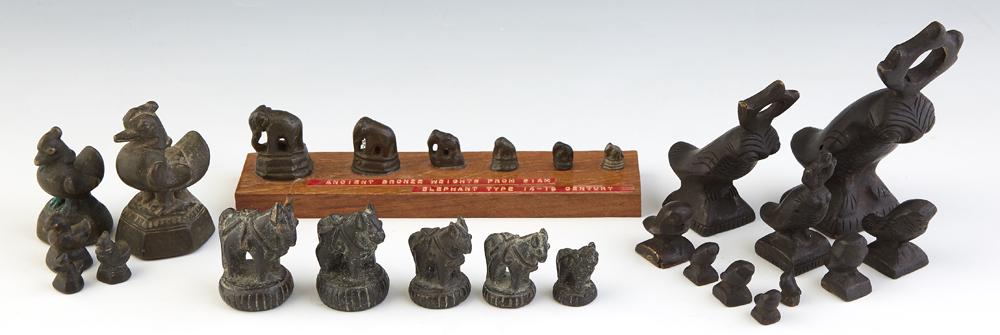 Group of Twenty-Four Asian Bronze Opium Weights, with (1 of 1)