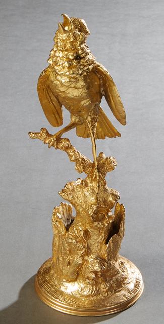 Ferdinand Pautrot (1832-1874, French), "Bird on a Tree (1 of 2)