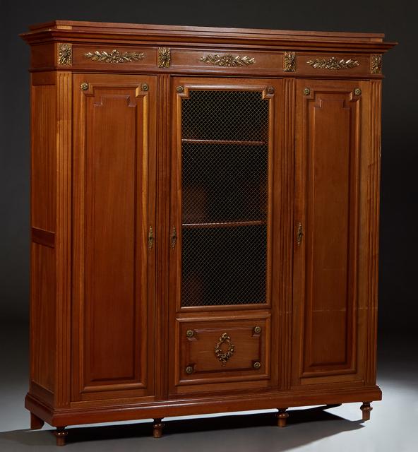 French Louis XVI Style Carved Mahogany Bookcase, early (1 of 1)