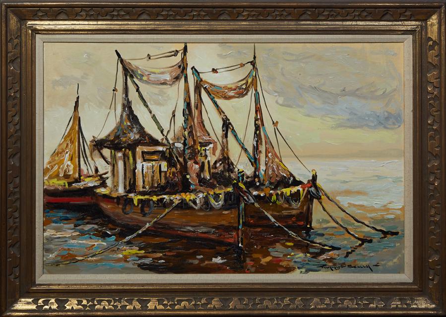 Raymond Scully (Louisiana), "Fisherman's Boat," 20th (1 of 4)
