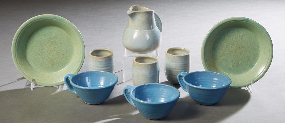 Group of Nine Pieces of Shearwater Pottery, 20th/21st (1 of 2)