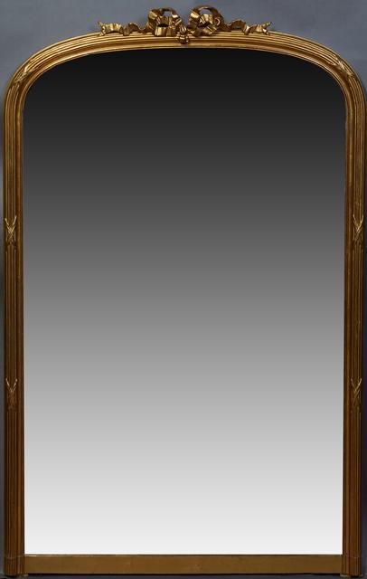 French Louis XVI Gilt and Gesso Overmantel Mirror, 20th (1 of 1)