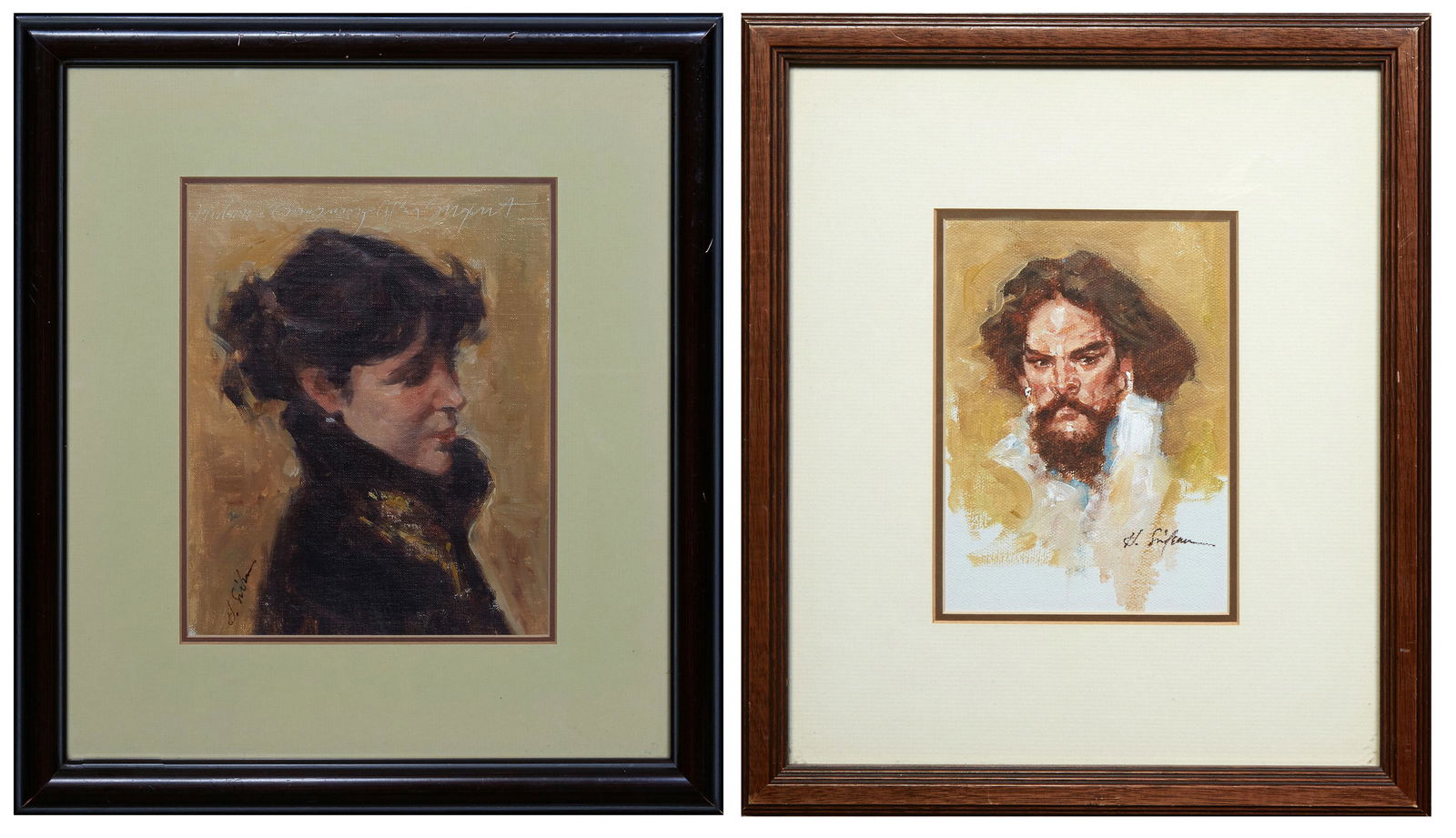 Hodges Soileau (1943-, American), Pair of Portraits, (1 of 9)