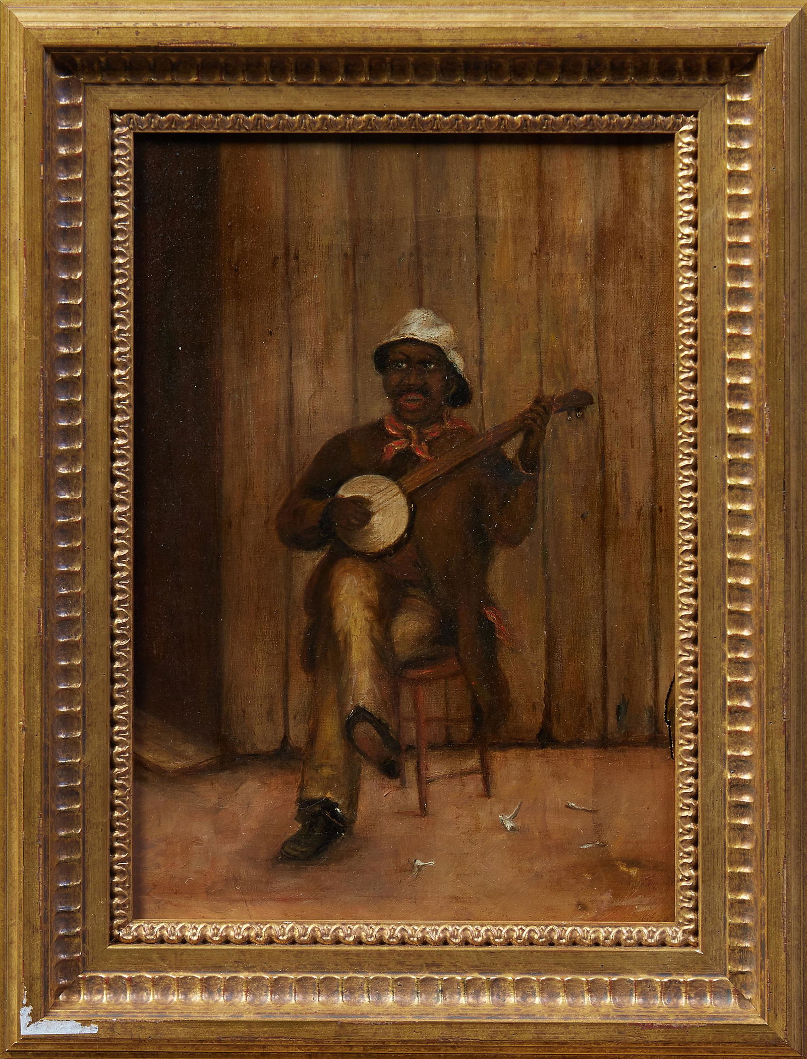 American School, "The Seated Banjo Player," 19th c., (1 of 3)