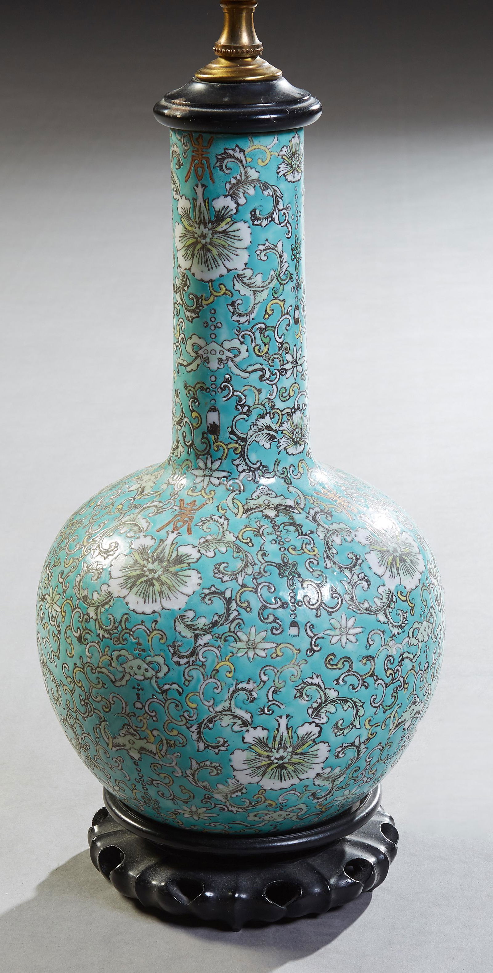 Chinese Porcelain Bottle Form Vase, early 20th c., with (1 of 3)
