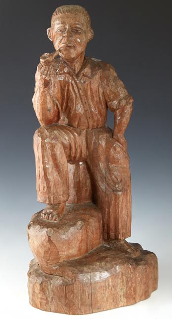 American Folk Art Carved Wooden Figure, 19th c., of a (1 of 1)