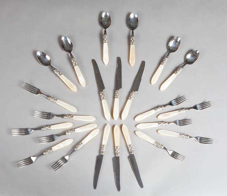 Twenty-Four Piece Set of Bugatti for Vietri Stainless (1 of 6)