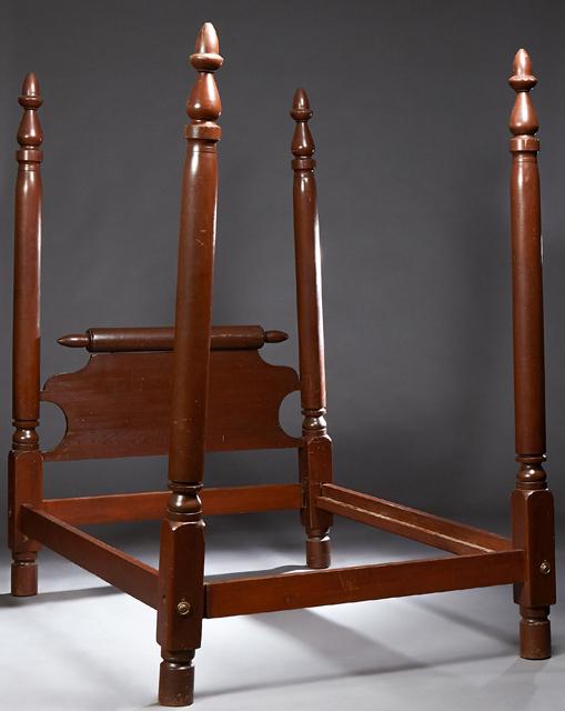 American Carved Mahogany Four Poster Bed, 19th c., the (1 of 1)