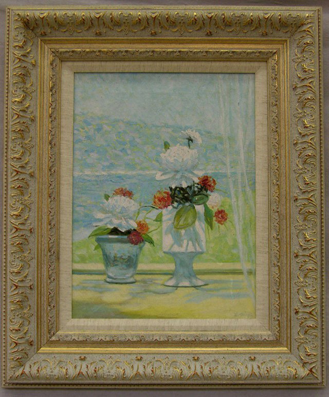 Paul Le Mire, "Summer Shadows," 20th c., oil on ca: Paul Le Mire, "Summer Shadows," 20th c., oil on canvas, signed l.r., titled verso, framed, H.- 16 1/8 in., W.- 12 in.