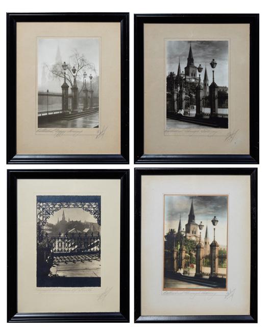 Eugene Delcroix (1891-1967, New Orleans), Group of 4 photographs, 3 black and white and one (1 of 17)