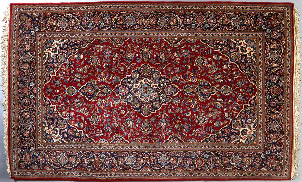 Kashan Carpet, 4' 10 x 7' 9. (1 of 1)
