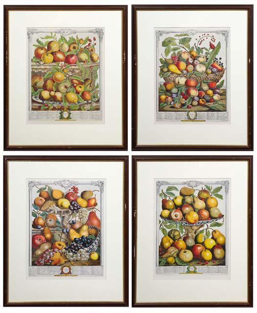 Set of Four Fruit Calendar Prints, by H. Fletcher, from the Collection of Rob Furber Gardiner at (1 of 10)