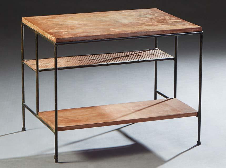 Paul McCobb, Iron and Birch Planner Group Side Table, by Winchendon, 1950s, with a birch top over a (1 of 1)