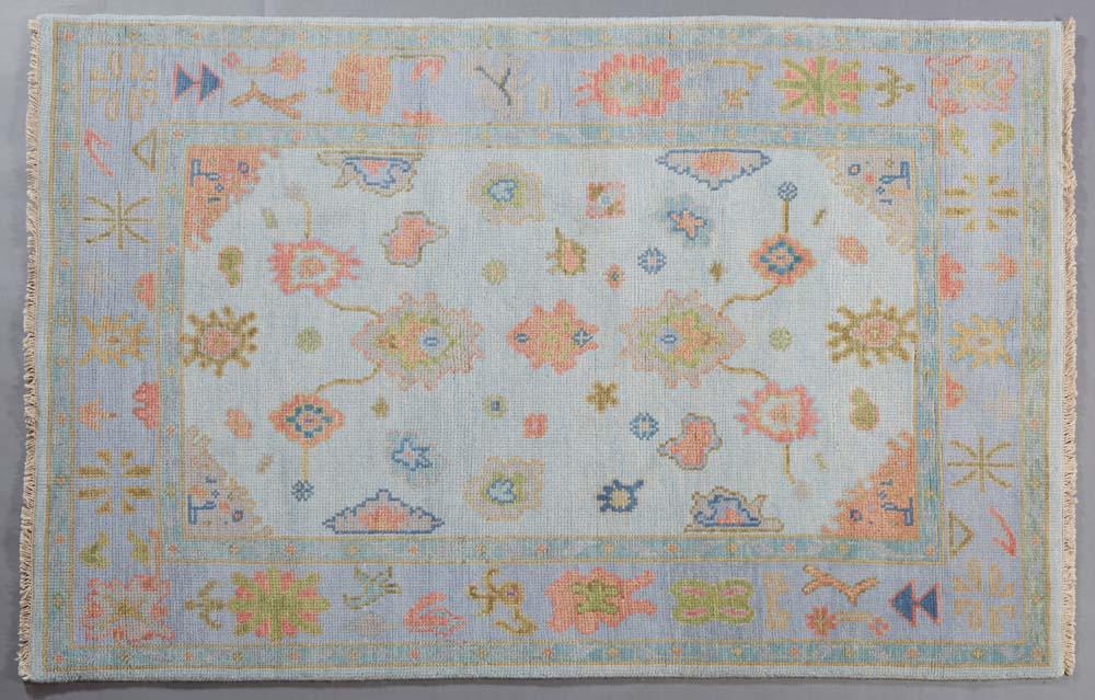 Turkish Angora Oushak Carpet, 4' 1 x 6'. (1 of 1)