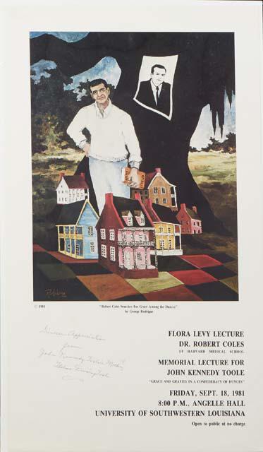 George Rodrigue (1944-2013, Louisiana), "Robert Coles Searches for Grace Among the Dunces," 1981, (1 of 3)