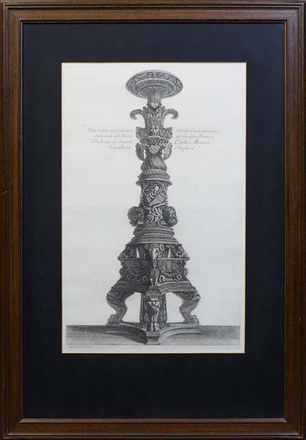 Giovanni Battista Piranesi (1720-1778, Italian), "Candelabro antico (Antique Candelabra)," early (1 of 5)