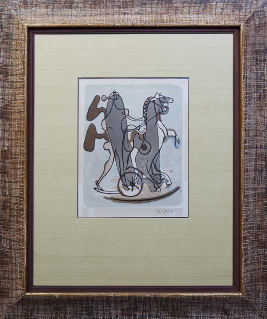 George Braque (1882-1963, French), "Athene (Athena)," 1932, color lithograph on paper, ed. 12/75 in (1 of 5)