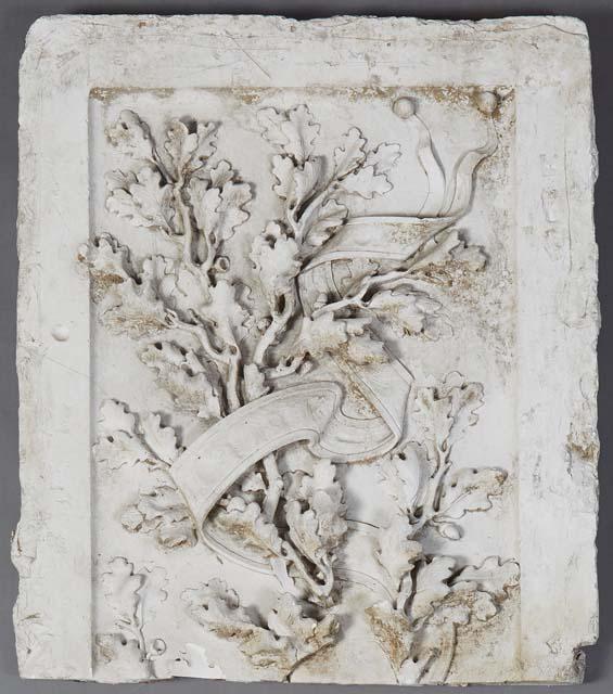 High Relief Plaster Panel, c. 1900, with relief oak leaves and acorns, H.- 37 in., W.- 31 1/2 in., (1 of 6)