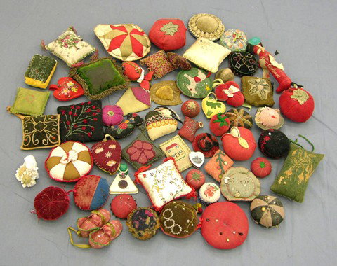 Group of Fifty-Six Various Pin Cushions, early 20t