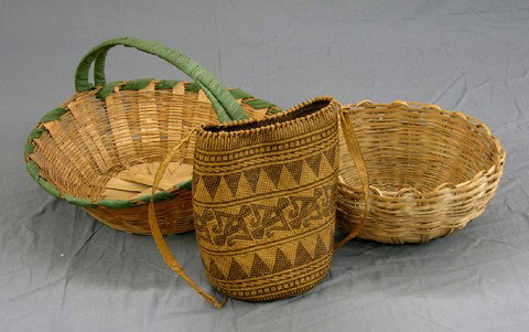 Two Large Woven Willow Baskets, 20th c., together