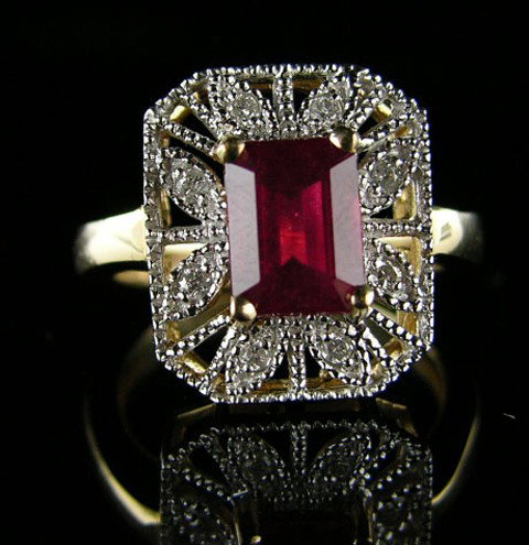 Lady's 14K White and Yellow Gold Dinner Ring, with