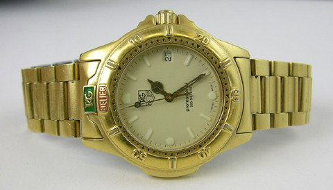 Man's Tag Heuer "Professional" Gold Plated Stainle