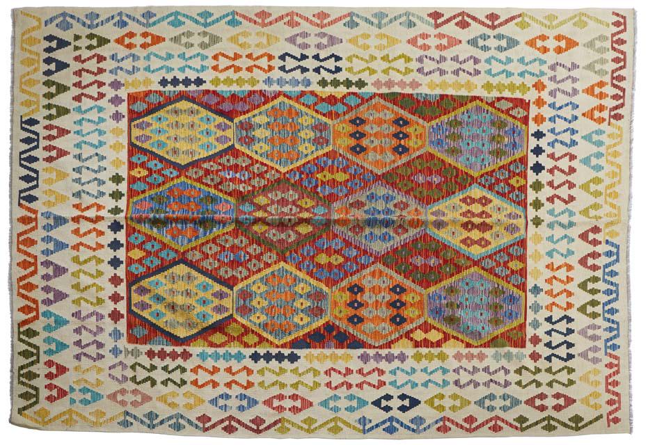 Turkish Kilim Carpet, 6' 10 x 9' 9. (1 of 1)