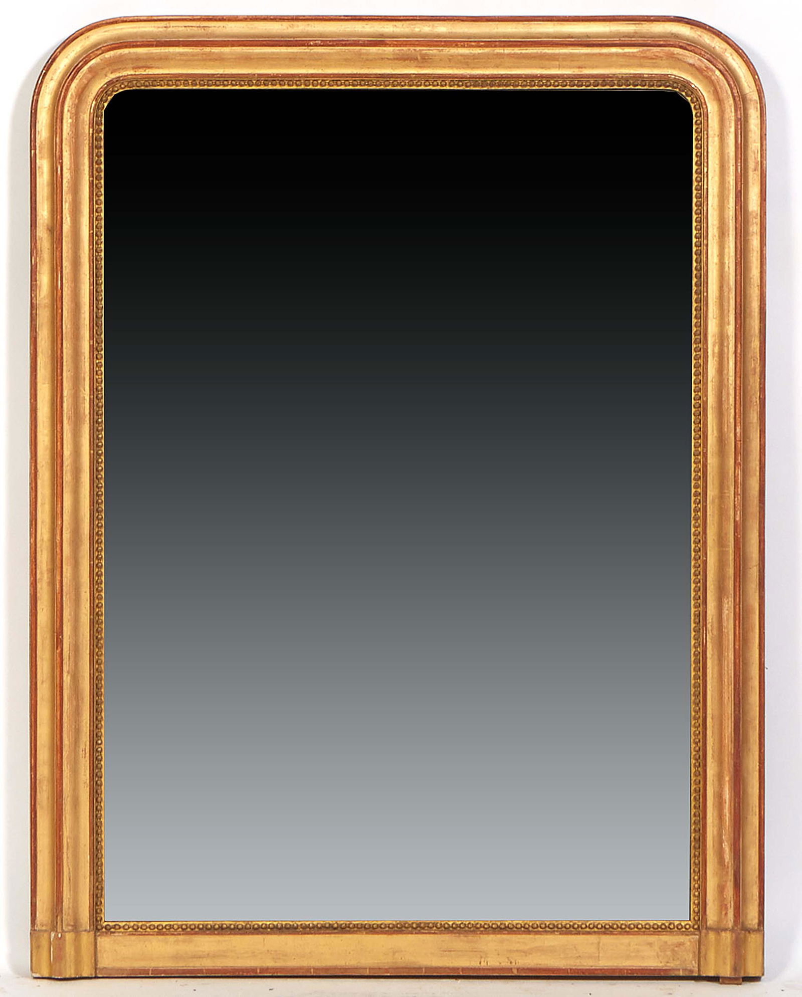French Louis Philippe Carved Oak Gilt Overmantel Mirror, 19th c., the arched cove molded frame (1 of 7)