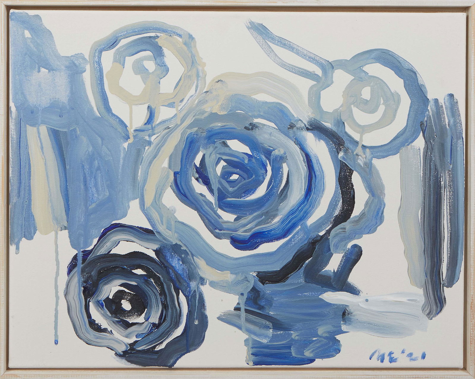 Margaret Evangeline (Louisiana/New York, 1943-), "Dream Series #3 (d)," 2021, oil on canvas, signed: Margaret Evangeline (Louisiana/New York, 1943-), "Dream Series #3 (d)," 2021, oil on canvas, signed and dated lower right, signed and dated en verso, with a Jonathan Ferrara Gallery sticker en verso,