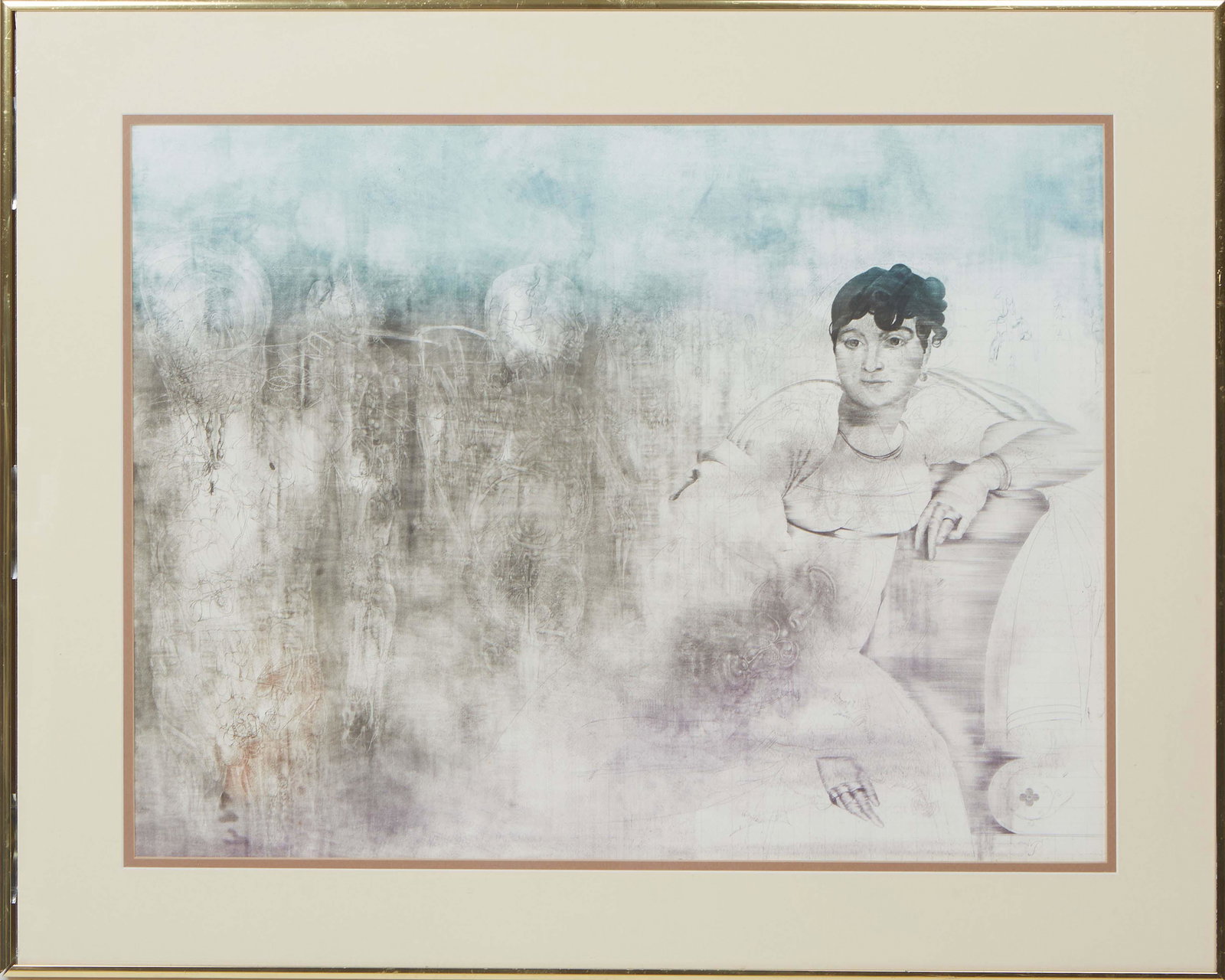 Jiri Anderle (Czechoslovakian, 1936-), "Madame Riviere Entre Nous," 20th/21st c., mezzotint on (1 of 4)