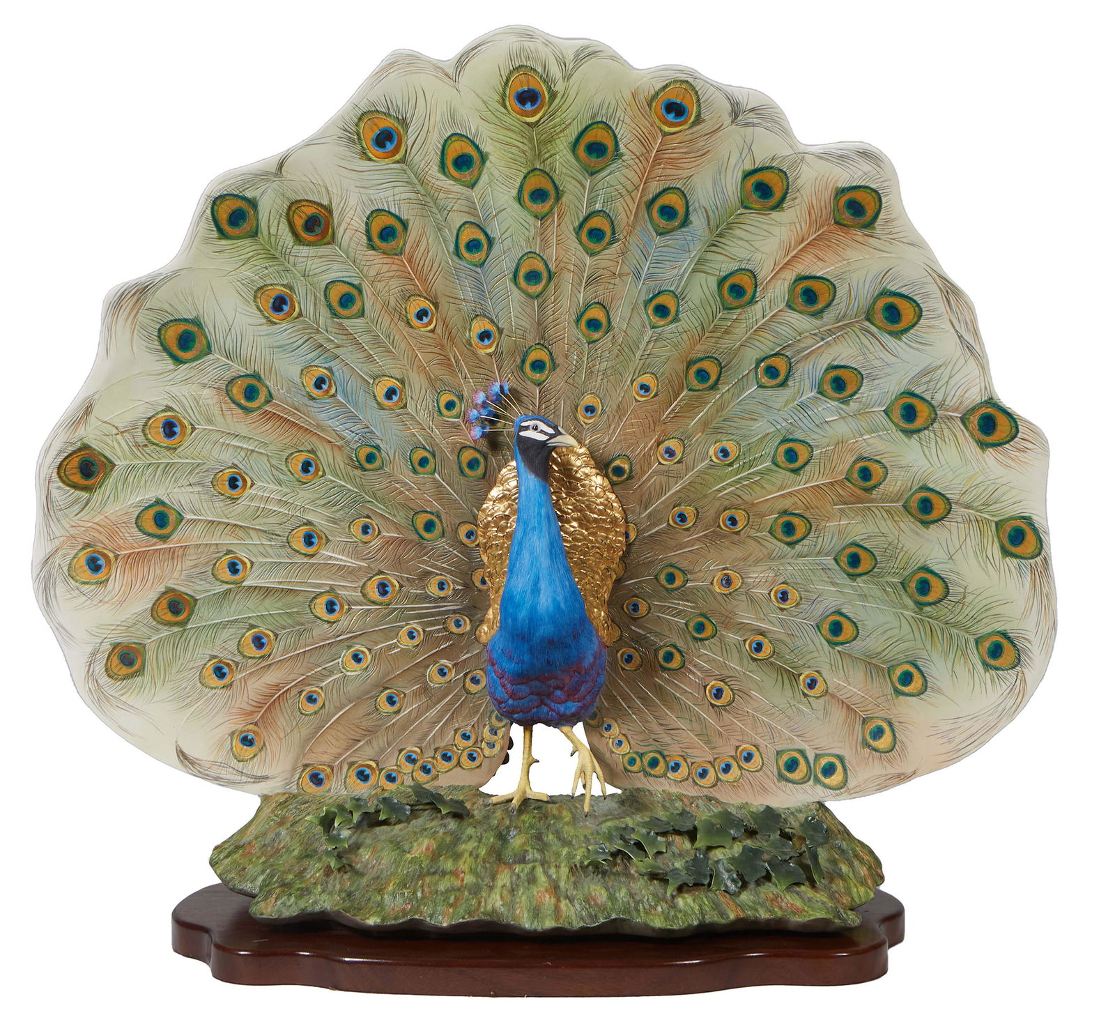 Boehm Porcelain Figure, "Dance of the Proud Peacock," No. 40430, Limited edition No. 18, so marked (1 of 2)