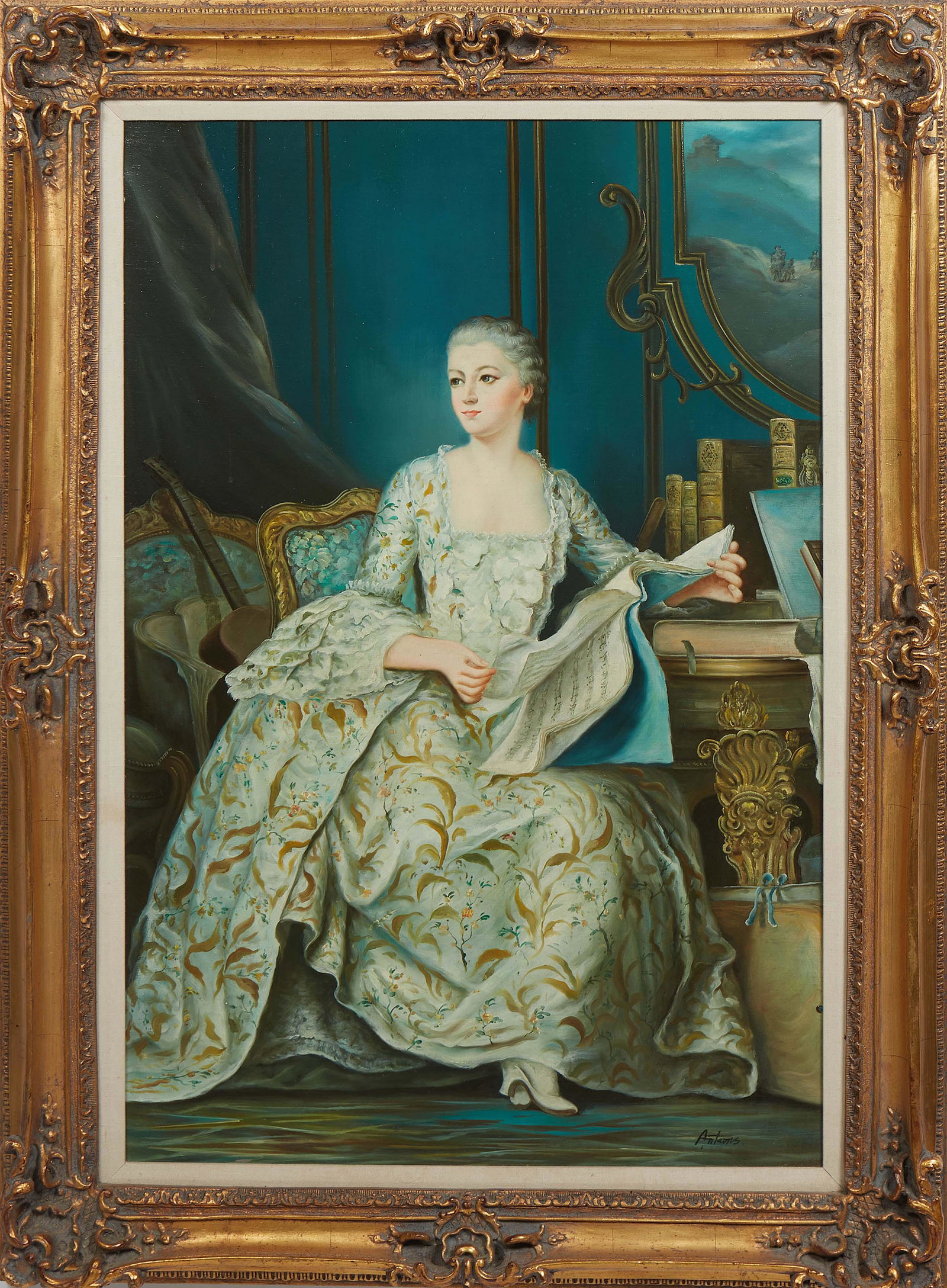 After Maurice Quentin de la Tour (France, 1704-1788), Jeanne Poisson (1721-64), "The Marquise de (1 of 4)