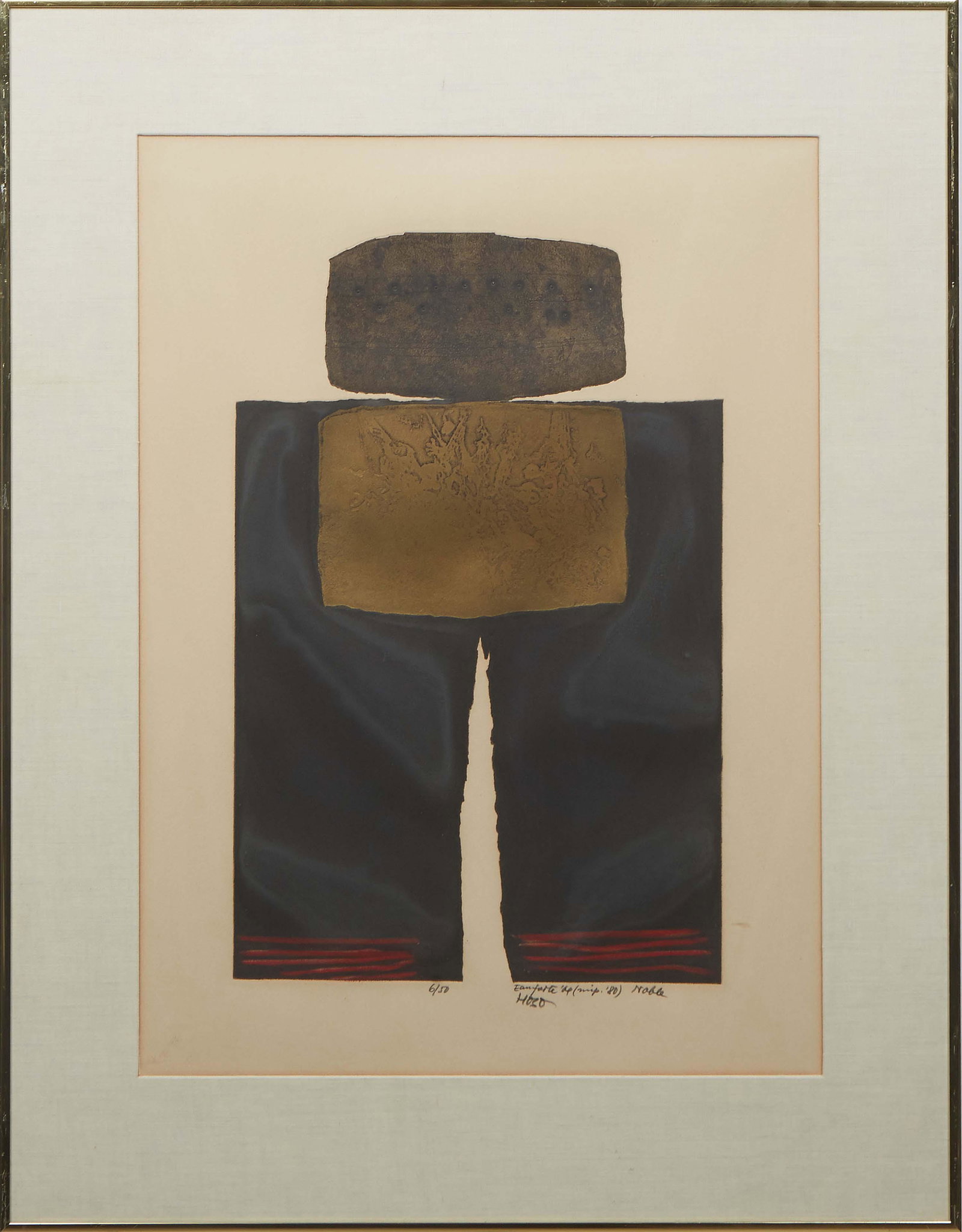 Dzevad Hozo (Serbian, 1938- ), "Noble," 20th c., etching, 6/50, signed and numbered, presented in a (1 of 4)
