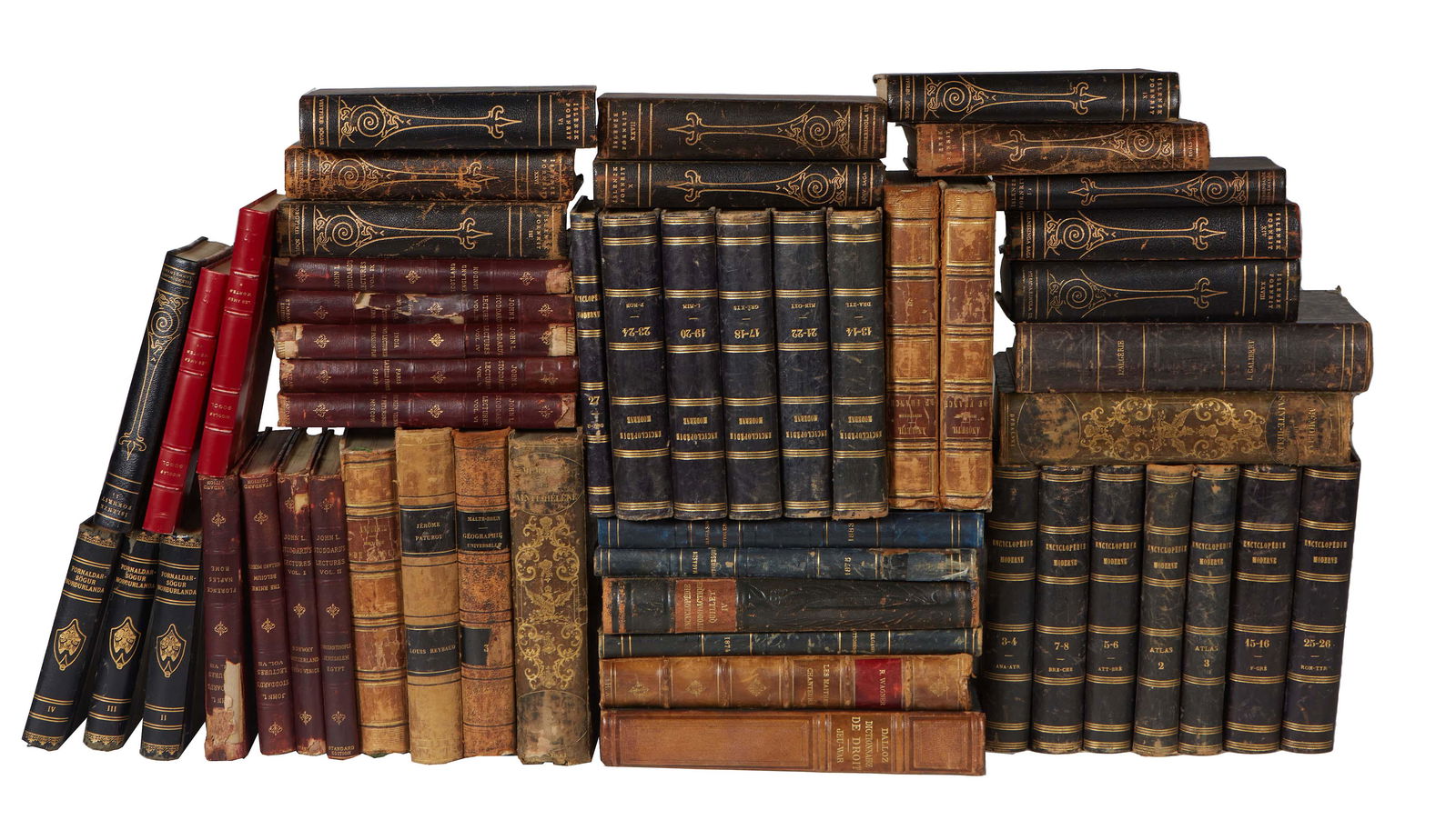 Group of Fifty-Two Leather Bound Volumes, consisting of 11 volumes of Islenzk Fornrit, 1968, in (1 of 1)