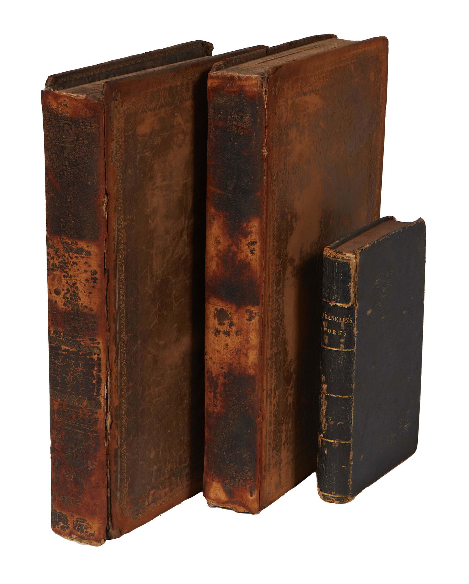 Three Books- "Works of Dr. Benjamin Franklin; Consisting of Essays, Humourous, Moral and Literary," (1 of 4)