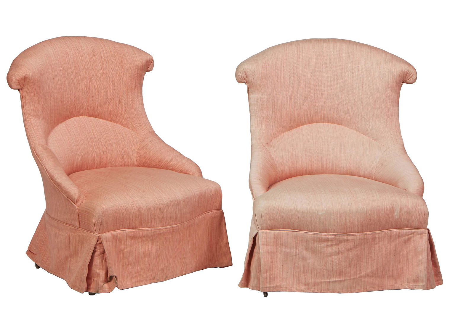 Pair of French Louis XV Style Carved Walnut Bergeres, 20th c., the arched curved back over a (1 of 1)