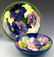 125: Moorcroft Pottery Clematis Bowl and Plate, 20th c.