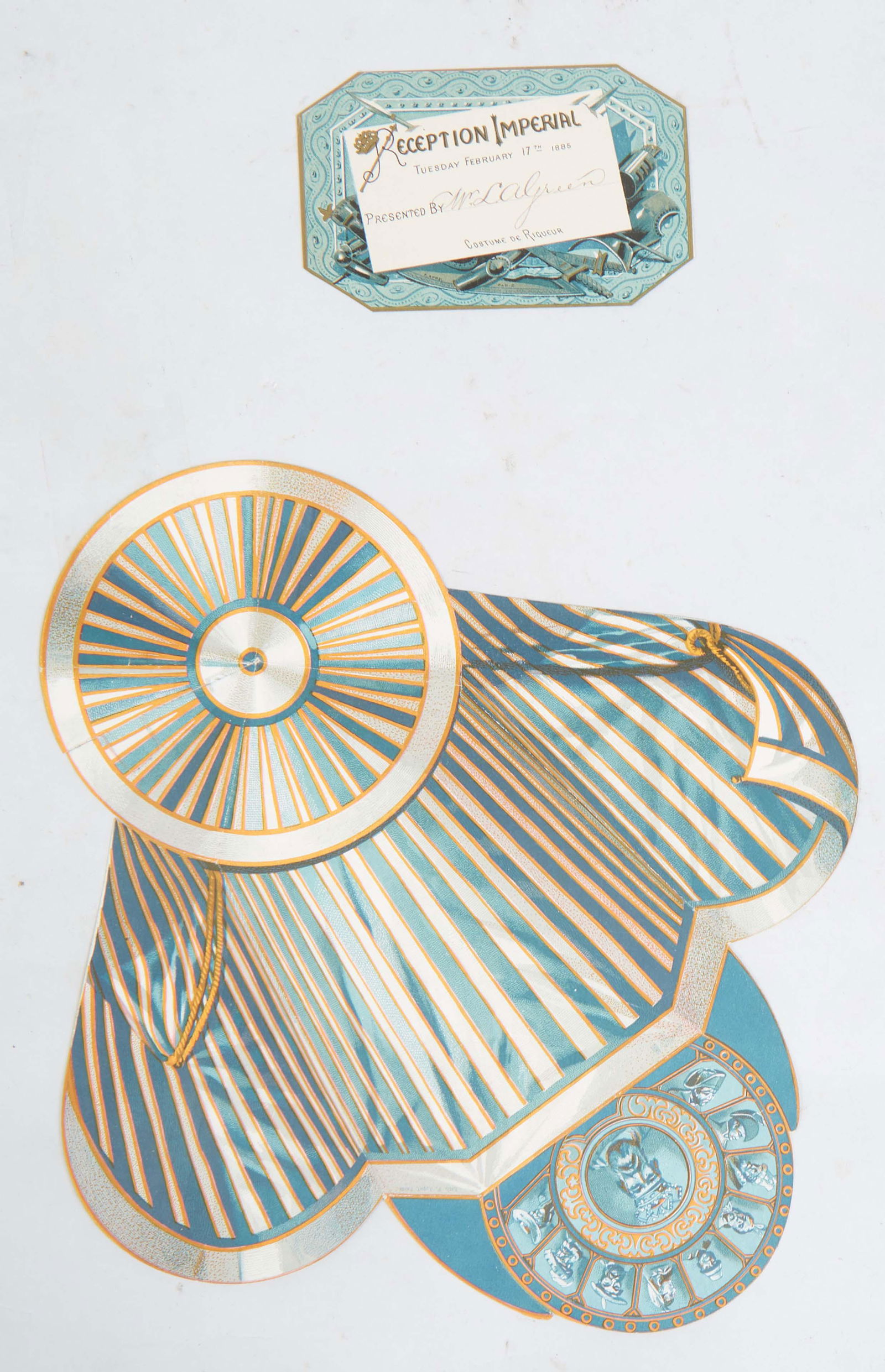 Mardi Gras- Rex Ball Invitation, 1885, "Ivanhoe," illustrated in Henri Shindler's "Mardi Gras (1 of 1)