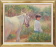 Lynn Gertenbach, "Gypsy Boy and His Mule, Portugal," 1989, oil on canvas, signed and dated lower