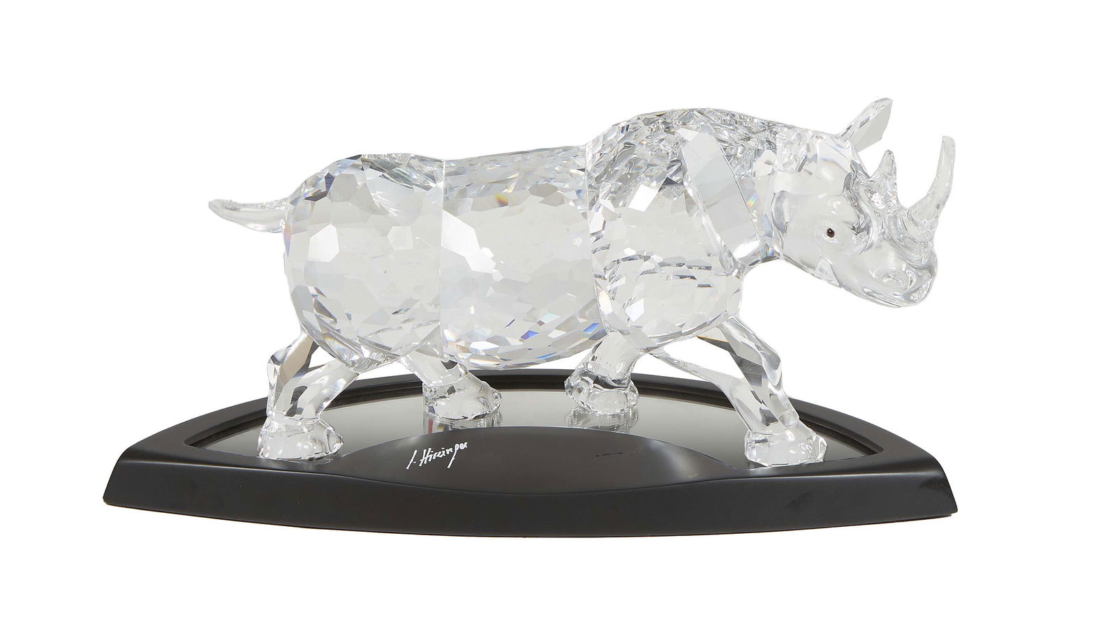 Large Swarovski Crystal Rhino Figurine, Limited Edition number 5410 Of 10000 Pieces, Crafted Of Fine (1 of 1)