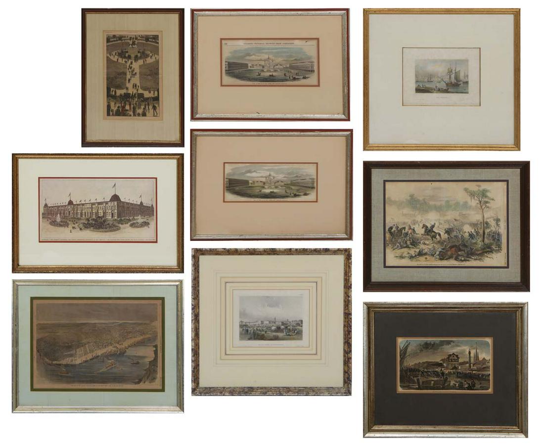 Group of Nine Prints, consisting of: two bookplates by Aus d. Kunstanst. and Eigenthum d. Verleger (1 of 20)