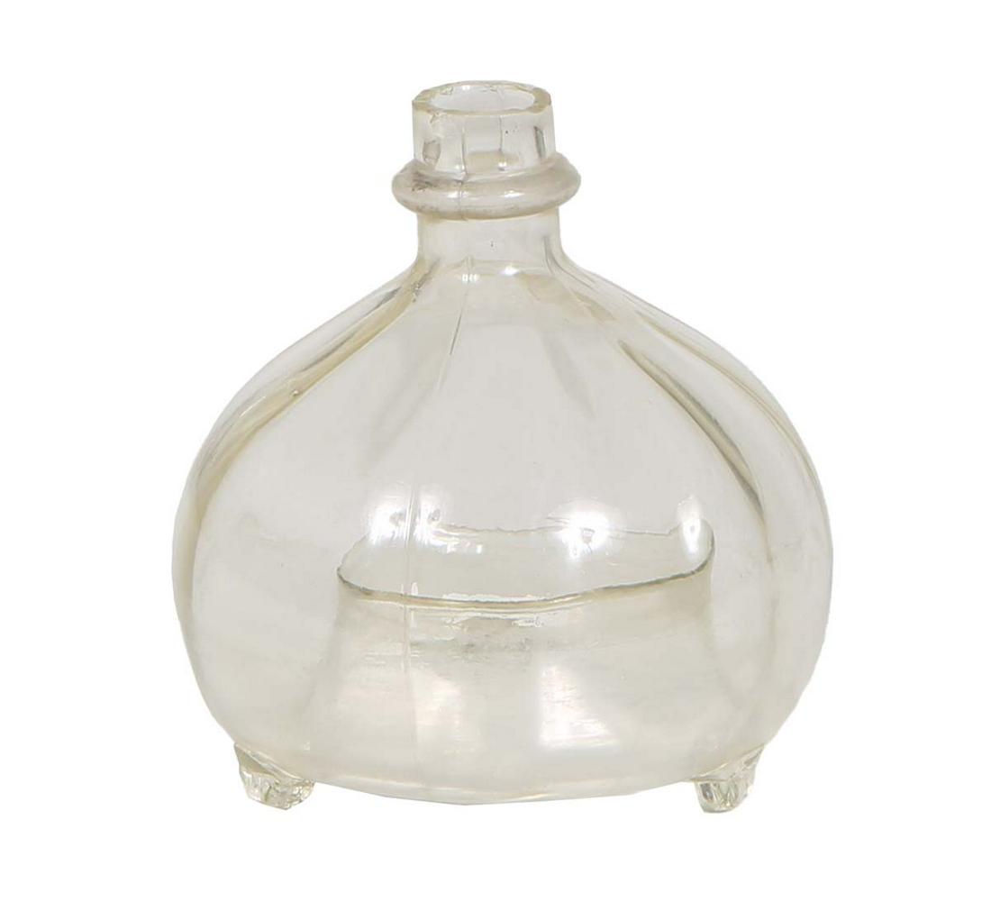 Blown Glass Flycatcher, late 19th c., on tripodal feet, H.- 7 3/4 in., Dia.- 6 1/2 in. (1 of 1)