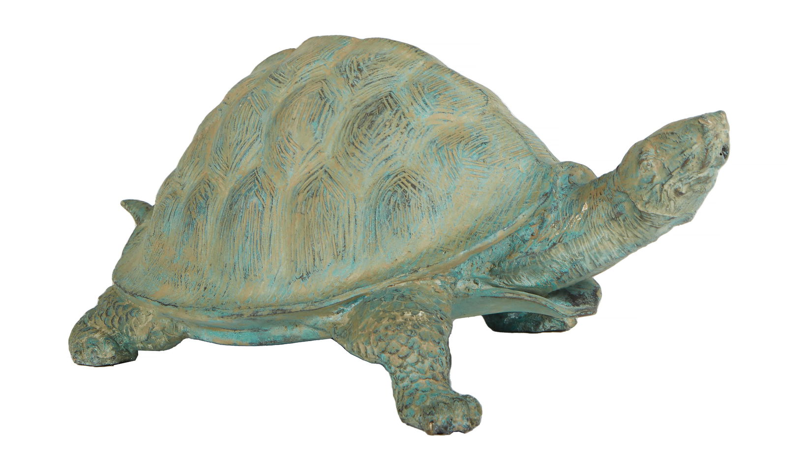 Patinated Bronze Turtle Fountain Figure, 20th/21st c., H.- 10 in., W.- 12 in., D.- 19 in. (1 of 2)