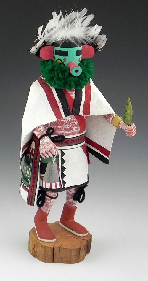 Kachina Doll, 20th c., "Hopi Morning Kachina," sign: Kachina Doll, 20th c., "Hopi Morning Kachina," signed Herb Talapaftewa, H.- 14 in., W.- 5 1/2 in., D.- 5 1/2 in.