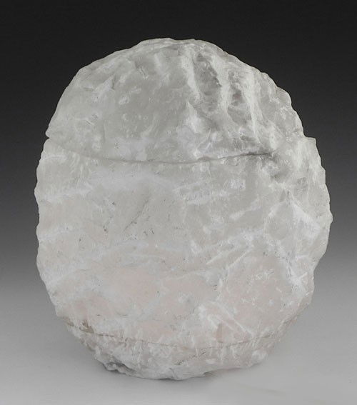 Unusual Carved Alabaster Table Lamp, 20th c., in t: Unusual Carved Alabaster Table Lamp, 20th c., in the form of a rock, H.- 13 3/4 in., W.- 11 1/4 in., D.- 10 in.