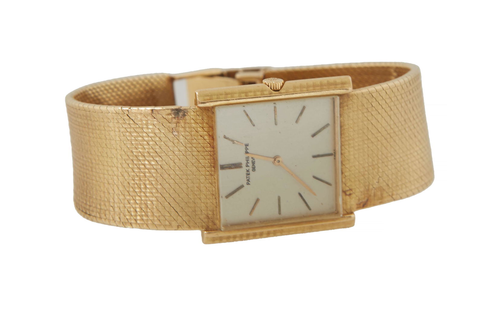 Vintage Patek Philippe Thin 18k Yellow Gold Man's Wristwatch, 20th c., manual wind, with an 18K (1 of 6)