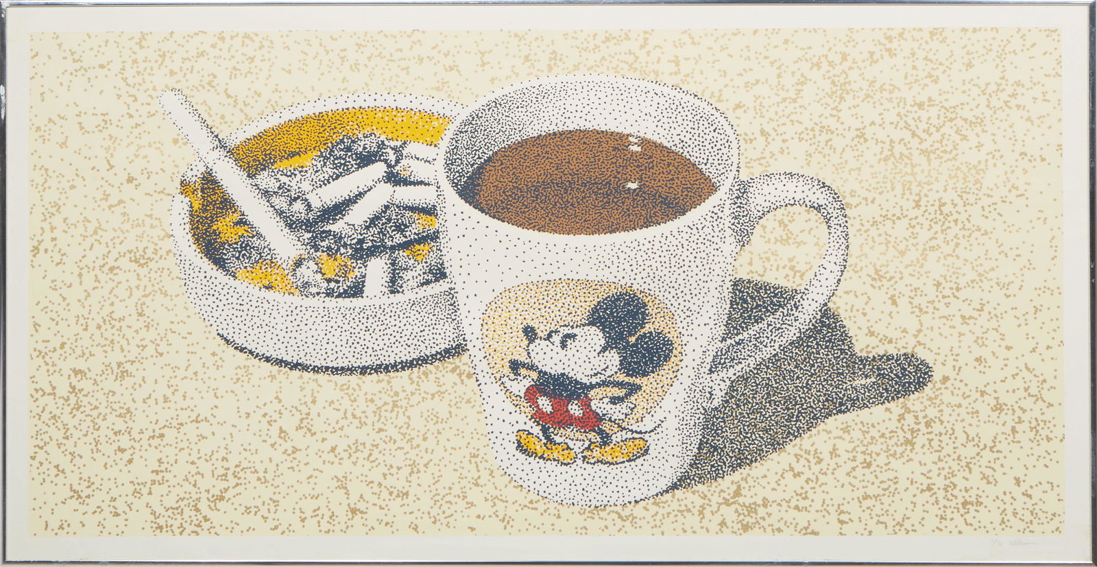 Jerry Wilkerson (American/Texas, 1943-2007), "Coffee and Cigarettes (Mickey with Ashtray)," (1 of 4)