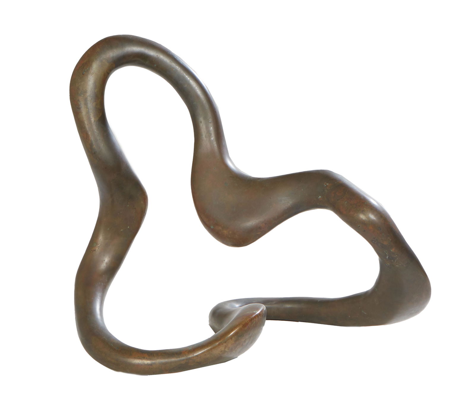 Veronica Bell (New Orleans), Patinated Bronze Abstract Sculpture, 20th c., unsigned, H.- 17 in., W.- (1 of 3)